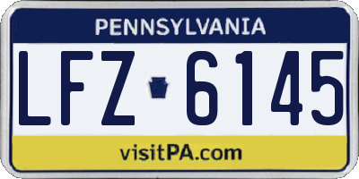 PA license plate LFZ6145