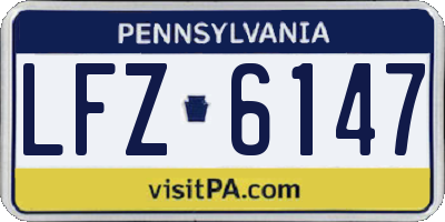 PA license plate LFZ6147