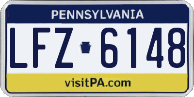 PA license plate LFZ6148