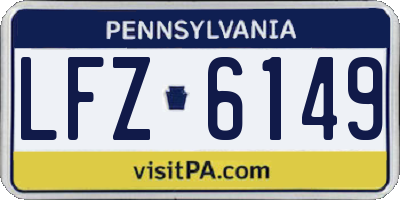 PA license plate LFZ6149