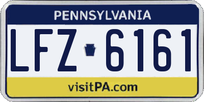 PA license plate LFZ6161