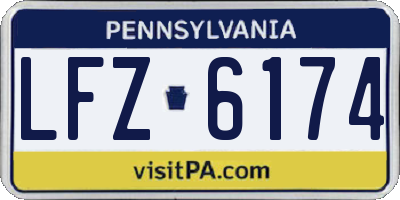 PA license plate LFZ6174
