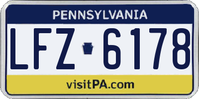 PA license plate LFZ6178