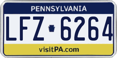 PA license plate LFZ6264