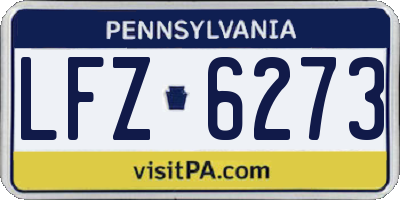 PA license plate LFZ6273