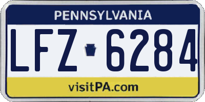 PA license plate LFZ6284