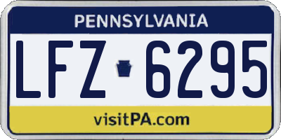 PA license plate LFZ6295