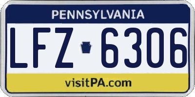 PA license plate LFZ6306