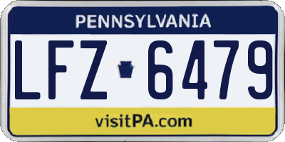 PA license plate LFZ6479