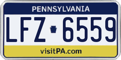 PA license plate LFZ6559