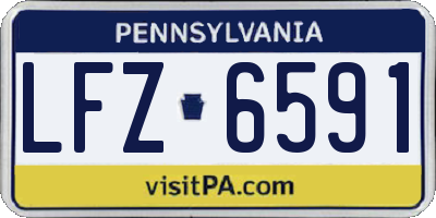 PA license plate LFZ6591