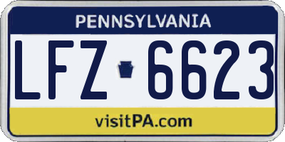 PA license plate LFZ6623