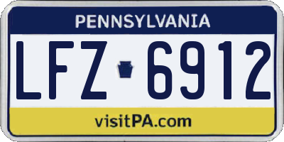 PA license plate LFZ6912