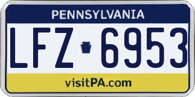 PA license plate LFZ6953