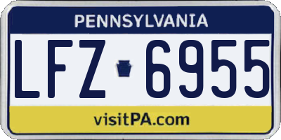 PA license plate LFZ6955
