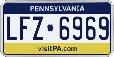 PA license plate LFZ6969