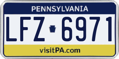 PA license plate LFZ6971