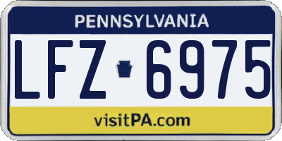 PA license plate LFZ6975