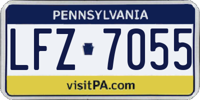 PA license plate LFZ7055