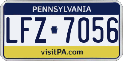PA license plate LFZ7056