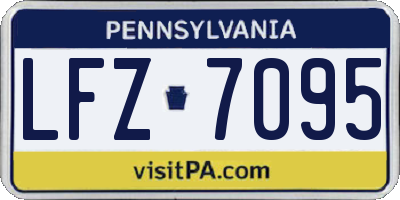 PA license plate LFZ7095