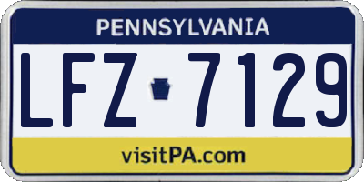 PA license plate LFZ7129