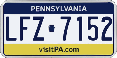 PA license plate LFZ7152