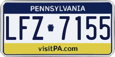 PA license plate LFZ7155
