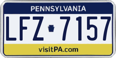 PA license plate LFZ7157