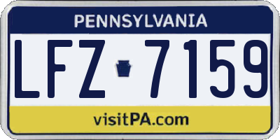 PA license plate LFZ7159