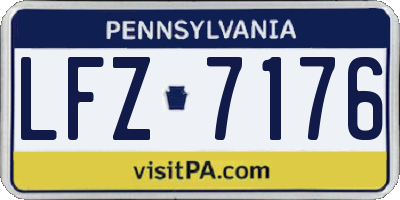 PA license plate LFZ7176