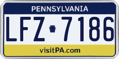 PA license plate LFZ7186