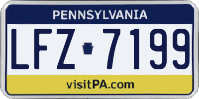 PA license plate LFZ7199
