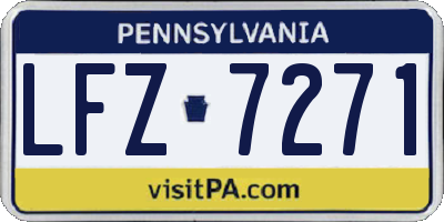 PA license plate LFZ7271