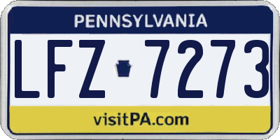 PA license plate LFZ7273