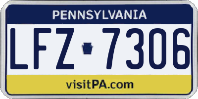 PA license plate LFZ7306