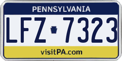 PA license plate LFZ7323
