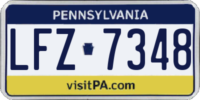 PA license plate LFZ7348