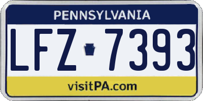 PA license plate LFZ7393