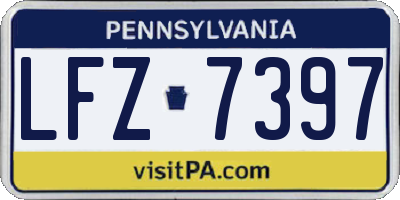 PA license plate LFZ7397