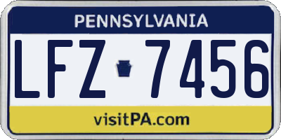 PA license plate LFZ7456