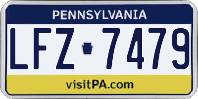 PA license plate LFZ7479