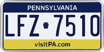 PA license plate LFZ7510