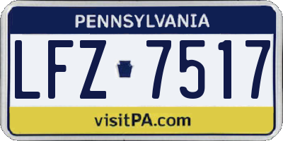 PA license plate LFZ7517