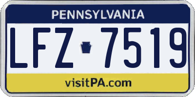 PA license plate LFZ7519