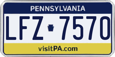 PA license plate LFZ7570