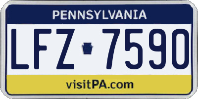 PA license plate LFZ7590