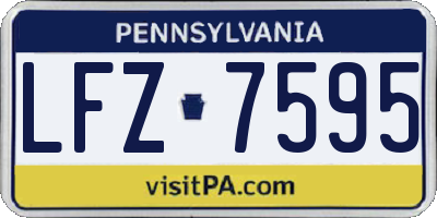 PA license plate LFZ7595
