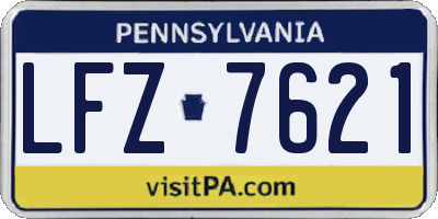 PA license plate LFZ7621