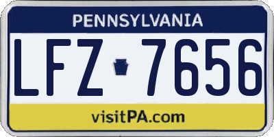 PA license plate LFZ7656